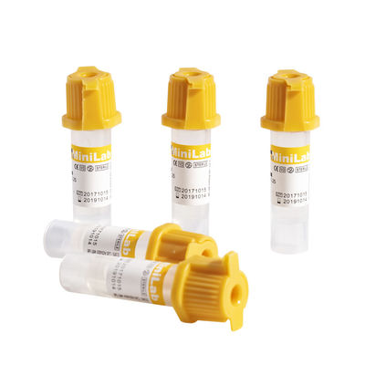 K2EDTA মেডিকেল মাইক্রো ব্লাড কালেকশন টিউব 8x45mm 0.25 0.5ml