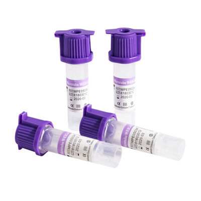 K2EDTA মেডিকেল মাইক্রো ব্লাড কালেকশন টিউব 8x45mm 0.25 0.5ml