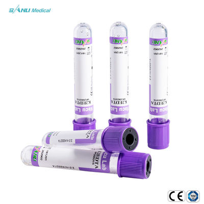 ডিসপোজেবল ভ্যাকুয়াম ব্লাড কালেকশন টিউব EDTA 8ml PET উপাদান