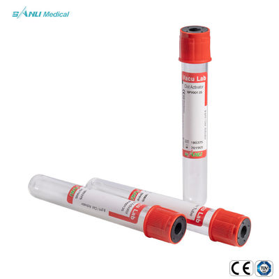 রেড টপ 3ml গ্লাস ব্লাড কালেকশন টিউব ভ্যাকুয়াম ক্লট অ্যাক্টিভেটর টিউব