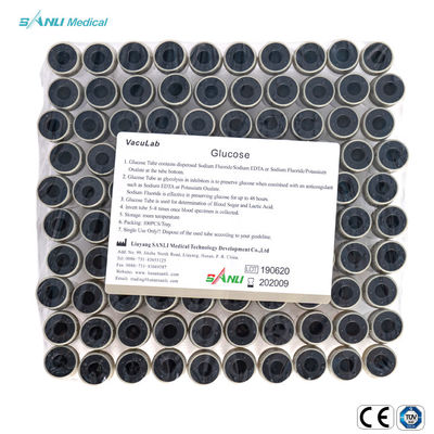 ভ্যাকুয়াম 6ml গ্রে টপ ব্লাড কালেকশন টিউব গ্লাস গ্লুকোজ ব্লাড টিউব