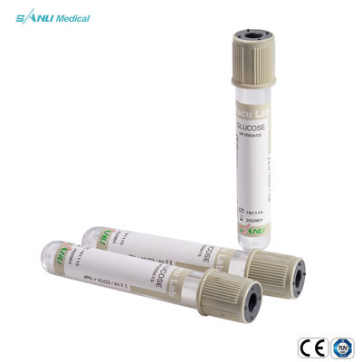 ভ্যাকুয়াম 6ml গ্রে টপ ব্লাড কালেকশন টিউব গ্লাস গ্লুকোজ ব্লাড টিউব
