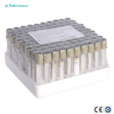 ভ্যাকুয়াম 6ml গ্রে টপ ব্লাড কালেকশন টিউব গ্লাস গ্লুকোজ ব্লাড টিউব