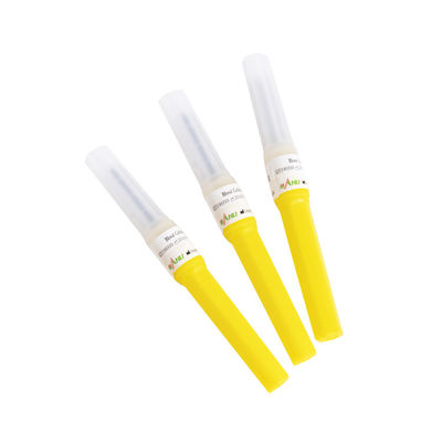 একক ব্যবহারের জন্য 20G রক্ত ​​সংগ্রহের সূঁচ 0.9x19mm হলুদ রঙ