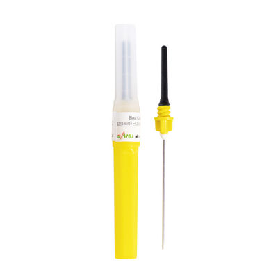 একক ব্যবহারের জন্য 20G রক্ত ​​সংগ্রহের সূঁচ 0.9x19mm হলুদ রঙ