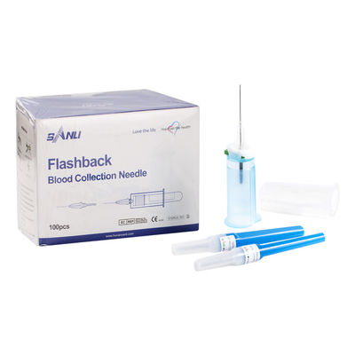 ফ্ল্যাশব্যাক ব্লাড কালেকশন নিডলস ভ্যাকুয়াম 23G 3/4'' 0.6x19mm নীল রঙ
