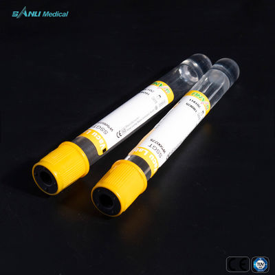সিরাম নির্ধারণের জন্য 4ml প্লাস্টিক রক্ত ​​সংগ্রহের টিউব হলুদ শীর্ষ SST টিউব