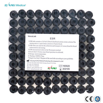IVD ভ্যাকুয়াম সিরাম ESR ব্লাড টেস্ট টিউব 13x75mm 1.28ml ISO13485