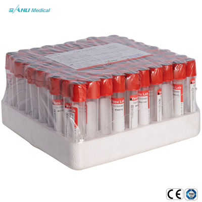 13x100mm IVD জীবাণুমুক্ত লাল ভ্যাকুয়াম ব্লাড টেস্ট টিউব Ce ক্লট অ্যাক্টিভেটর সহ অনুমোদিত