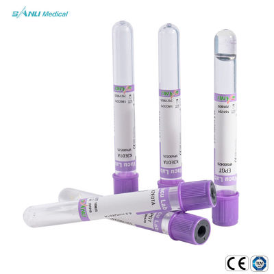 ভ্যাকুয়াম ব্লাড কালেকশন টিউব EDTA 8ml 10ml PET উপাদান