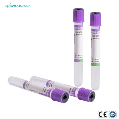ভ্যাকুয়াম ব্লাড কালেকশন টিউব EDTA 8ml 10ml PET উপাদান