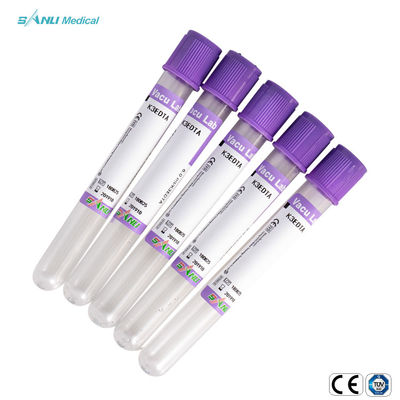 ভ্যাকুয়াম ব্লাড কালেকশন টিউব EDTA 8ml 10ml PET উপাদান