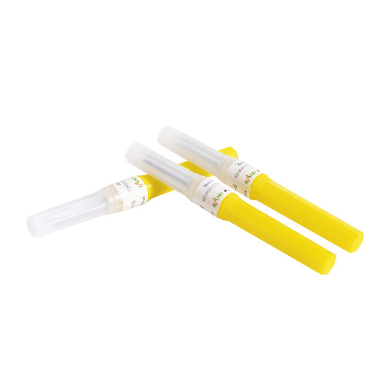 একক ব্যবহারের জন্য 20G রক্ত ​​সংগ্রহের সূঁচ 0.9x19mm হলুদ রঙ